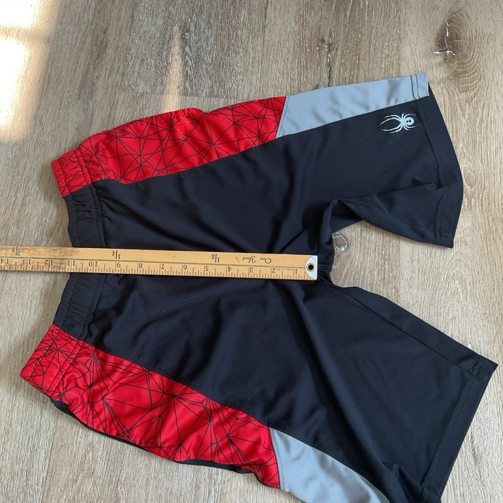 Spyder - Elastic Waist Athletic Shorts - Red and Black - Boys Size XL - Picture 9 of 10